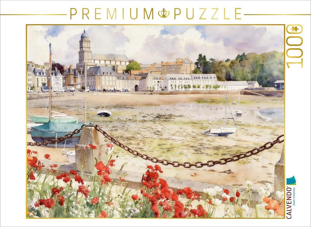 CALVENDO Puzzle Blick auf Saint Malo | 1000 Teile Lege-Größe 64x48cm Foto-Puzzle für glückliche Stunden