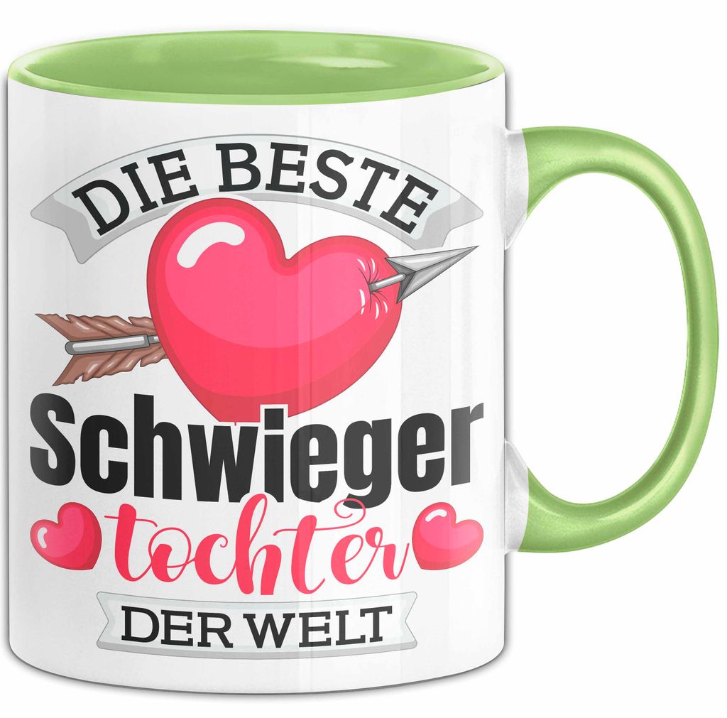 Schwiegertochter Tasse Geschenk Die Beste Schwiegertochter Der Welt Geschenkidee Becher (Grün)