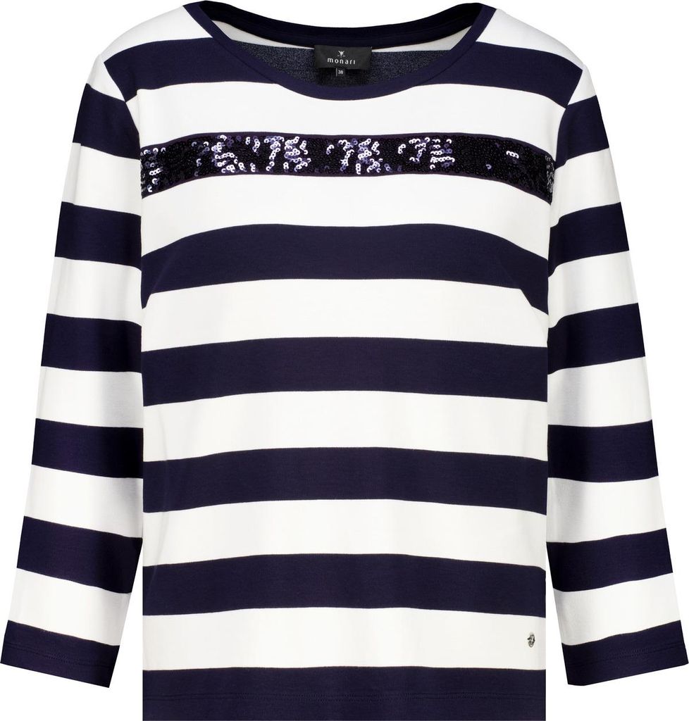monari Sweatshirt 756 marine ringe 40