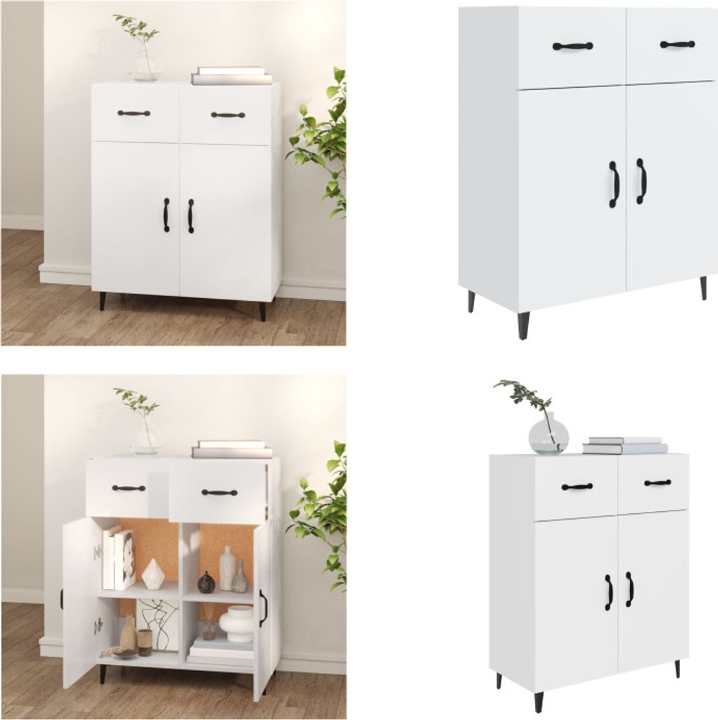 vidaXL Sideboard Weiß 69,5x34x90 cm Holzwerkstoff - Sideboard - Sideboards - Schrank - Lagerschrank