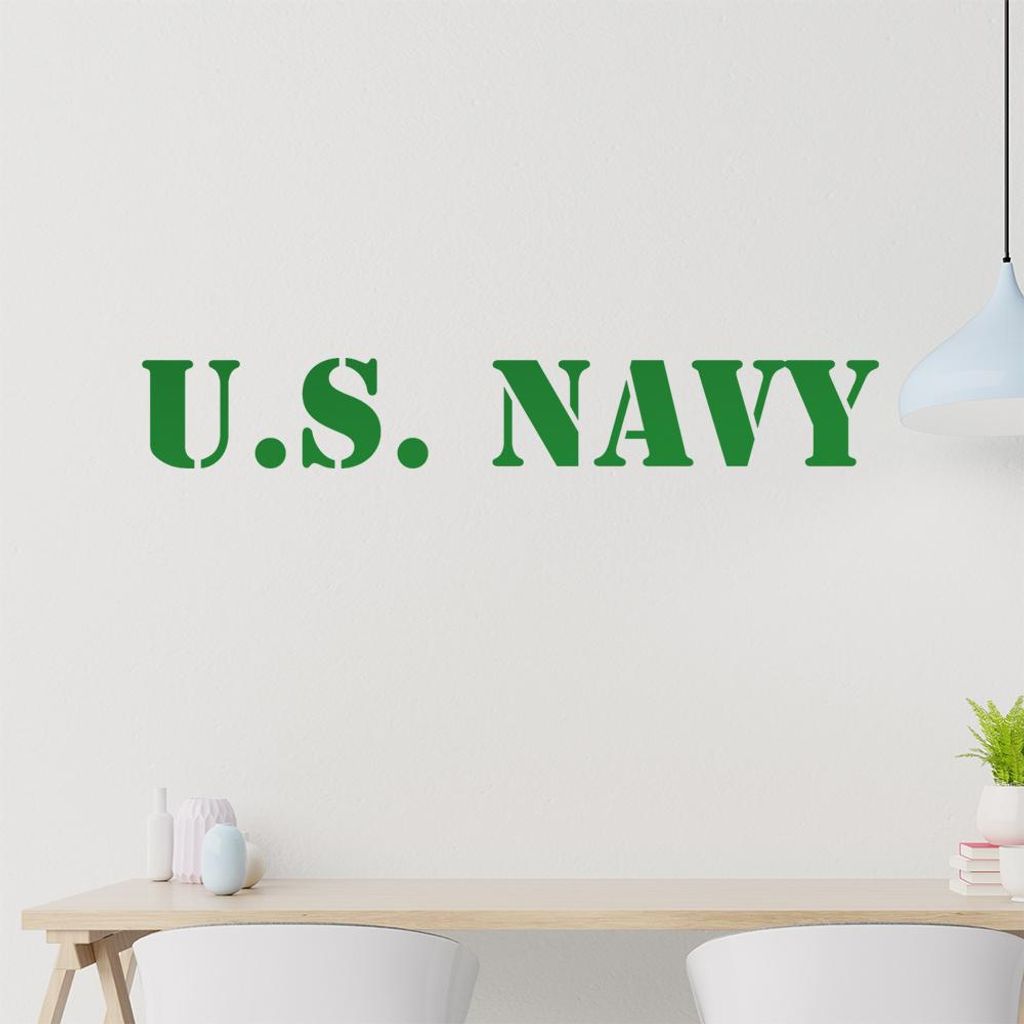 U.S.Navy Wandtattoo in 6 Größen - Wandaufkleber Wall Sticker - Dekoration, Küche, Wohnzimmer, Schlafzimmer, Badezimmer