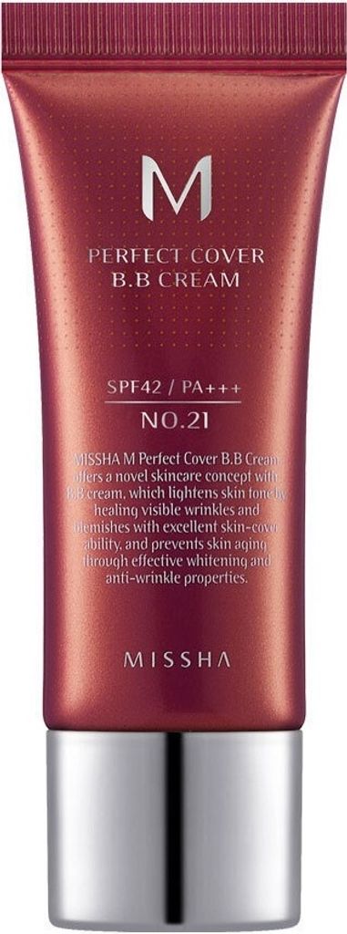 Missha M Perfect Cover BB Cream SPF42 Wielofunkcyjny krem BB No.21 Light Beige, 20 ml