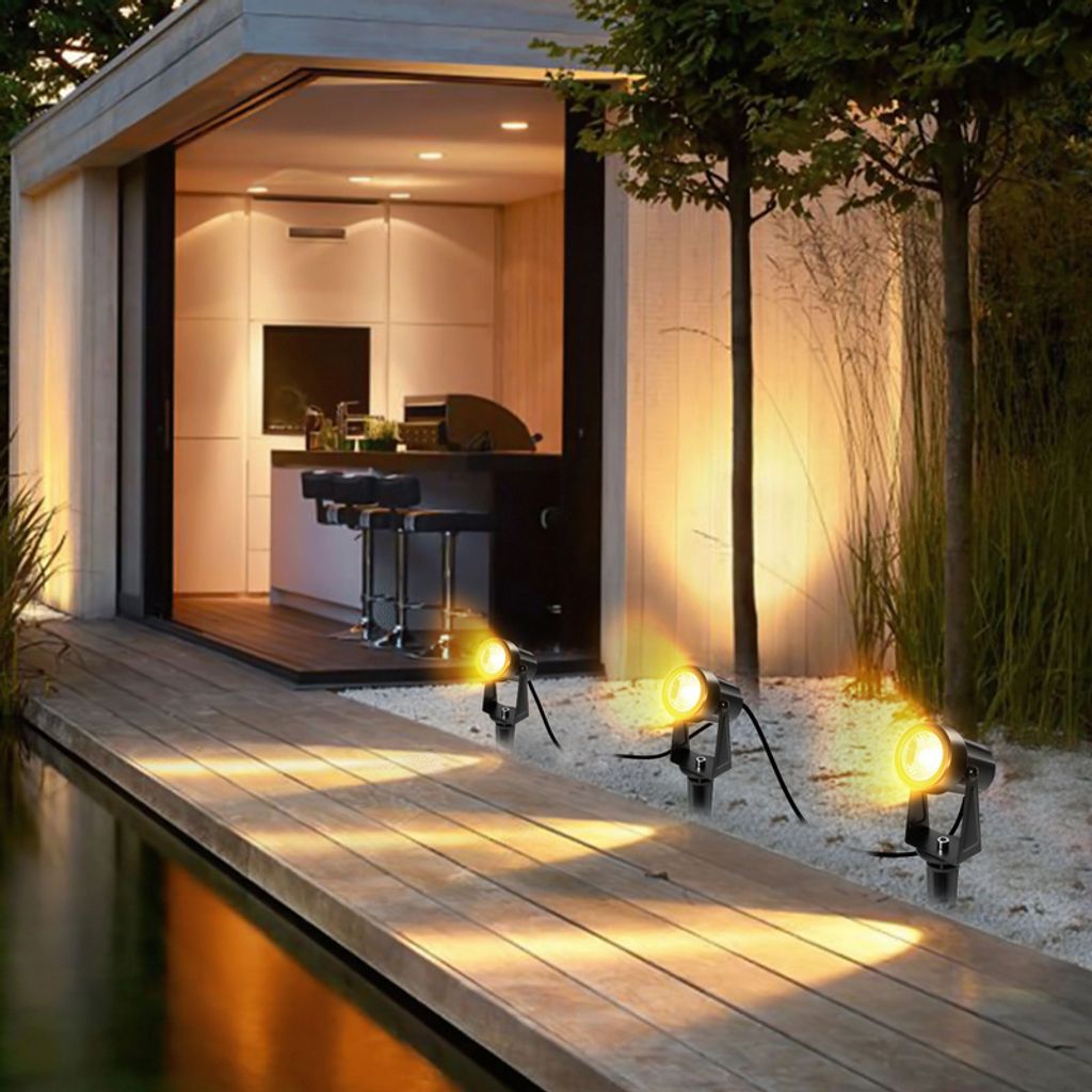 SWANEW 6tlg. LED Gartenstrahler mit Erdspieß, Außenstrahler Produktbild 7