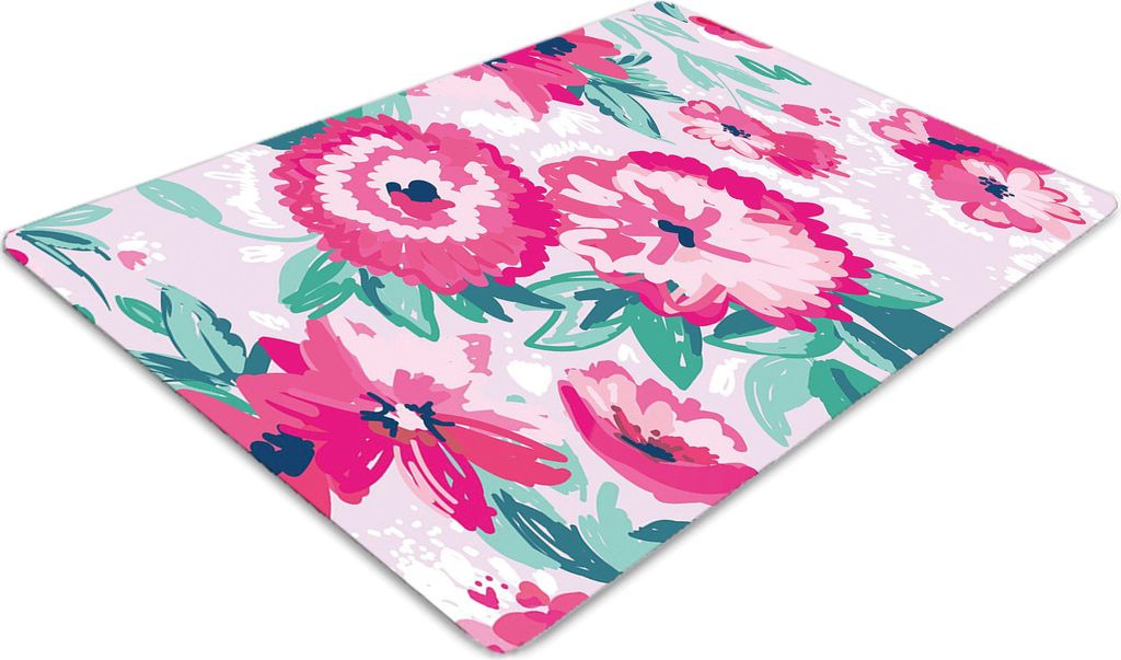 Stuhlunterlage Bürostuhlunterlage 120 cm x 90 cm Bodenmatte Bürostuhlunterlage - Blumen