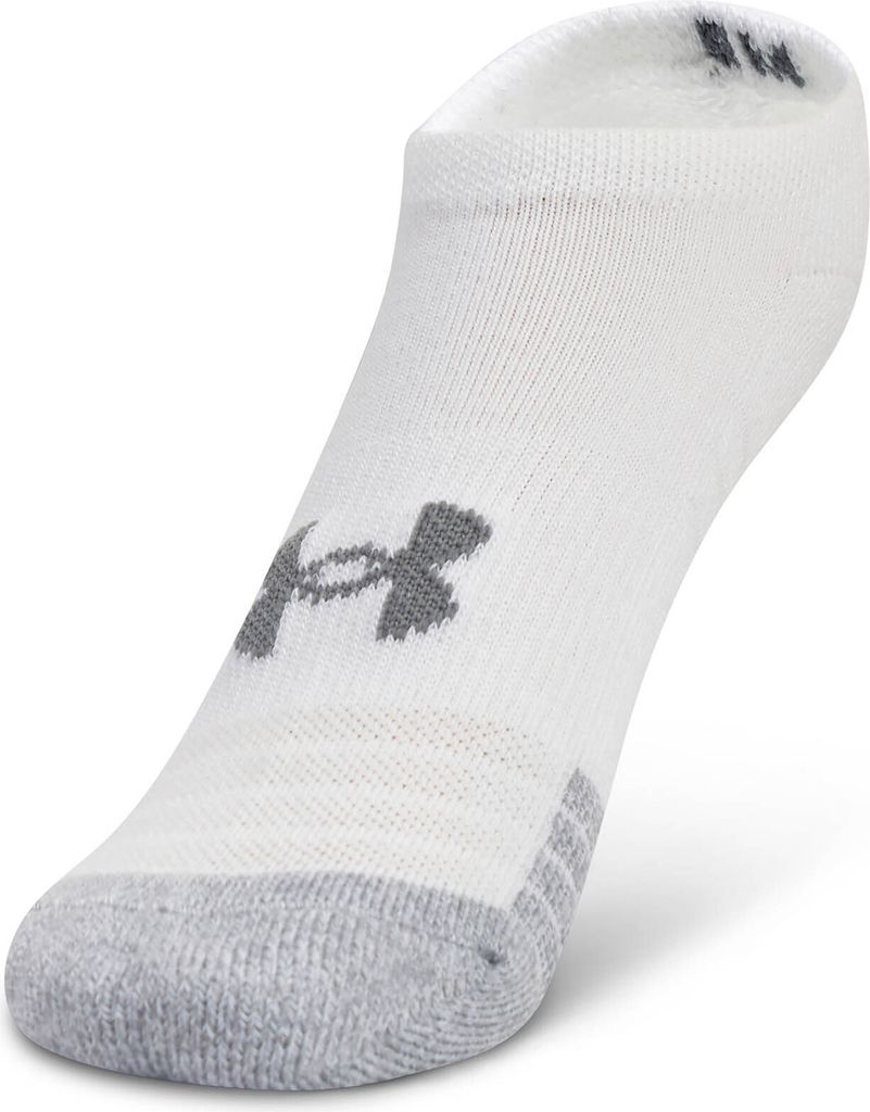 UNDER ARMOUR 3er Pack HeatGear Füßlinge Kinder 100 - white/white/steel XS (30-34)
