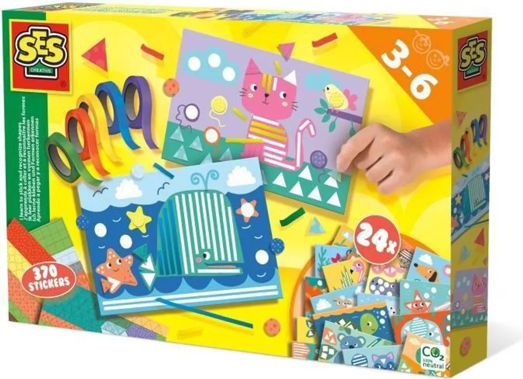 SES Creative Set 370 Adesivi per Bambini 3+ Anni - Motricità Fine - 1