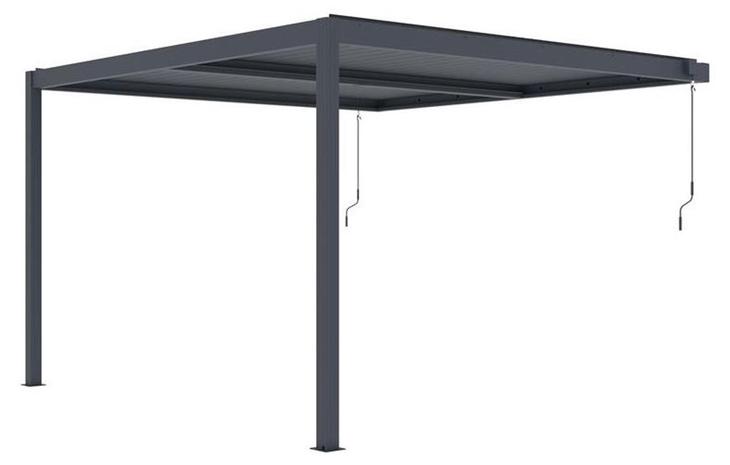Bioklimatische Pergola G21 Trenton 4x4 m, anthrazitfarben, aus Aluminium