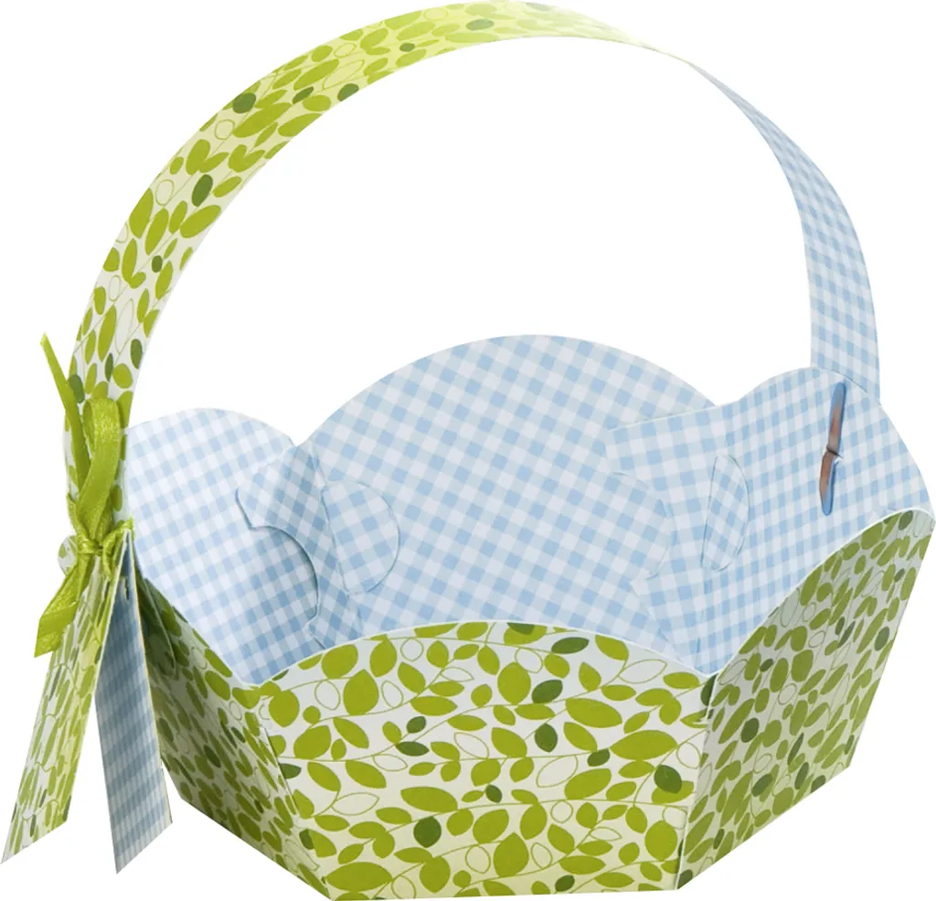 Emballage cadeau écologique : Corbeille carton Folia 115mm réutilisable