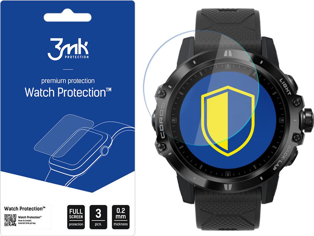 3mk Display Hybridglas Watch Protection für Coros Vertix 0,2mm (3 Stück)