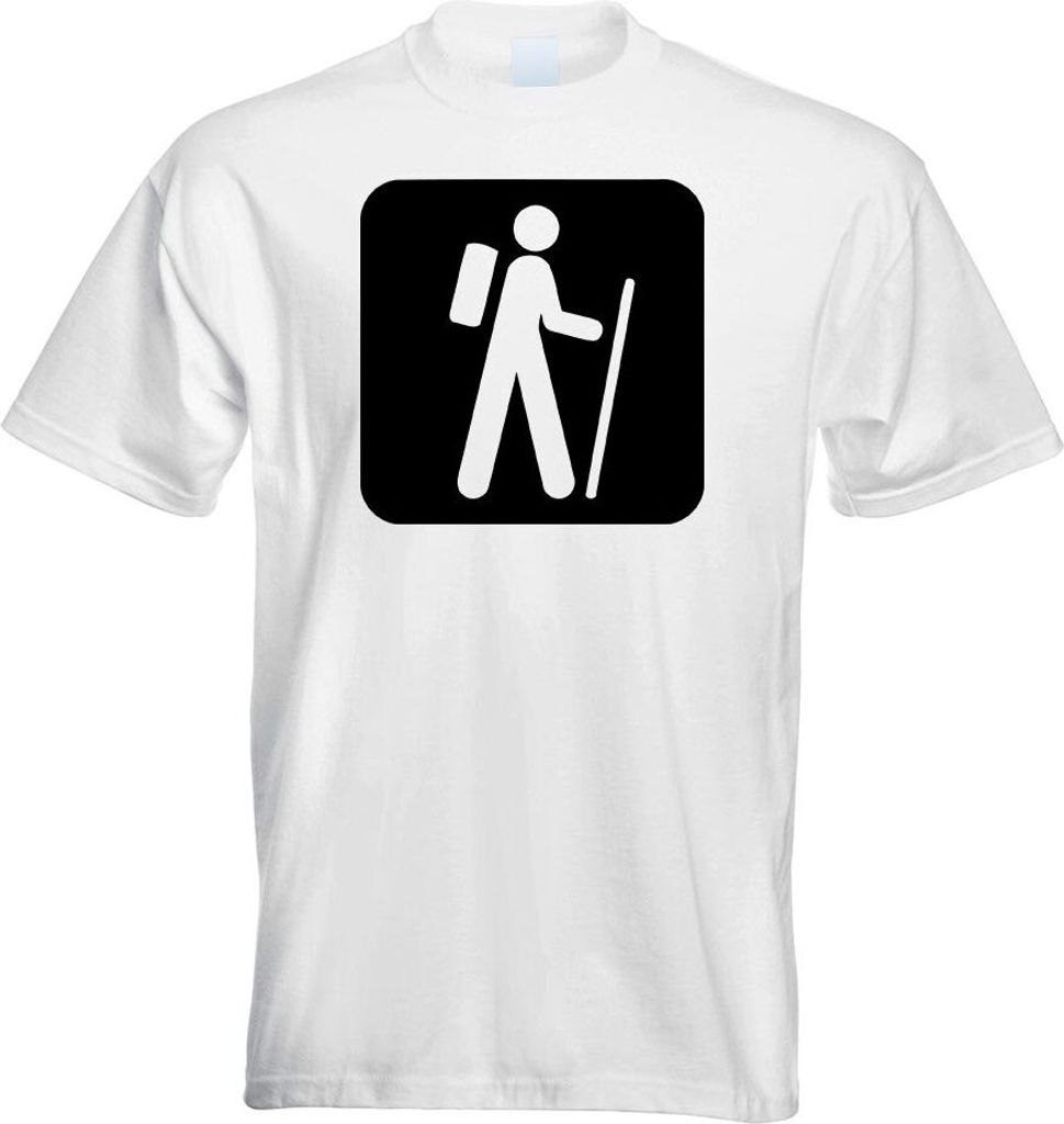 Kiwistar - T-Shirt - Weiss - Wanderweg Wanderung Piktogramme Herren Funshirt Bedruckt Design Sprüche Spruch Motive - mit Motiv Bedruckt - Funshirt...