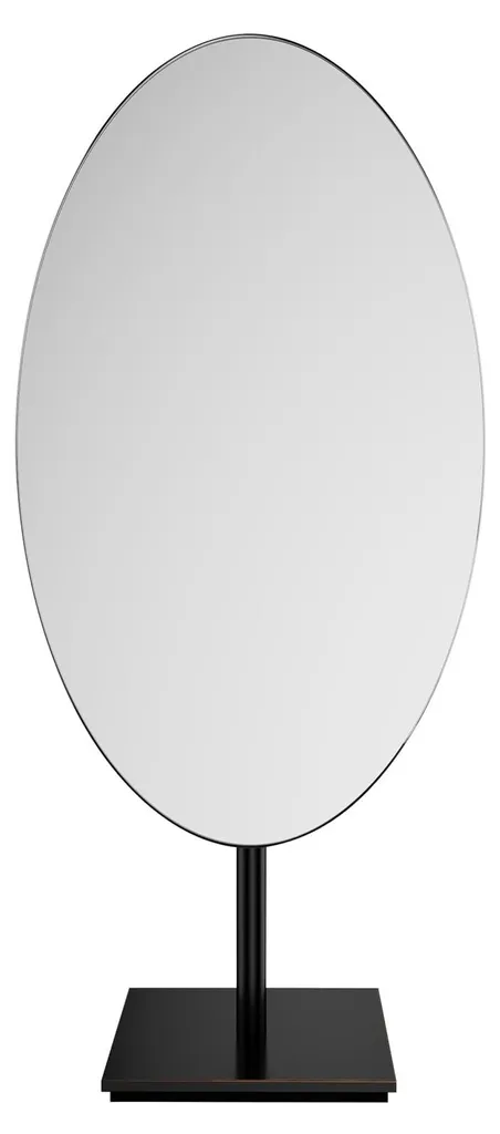 Miroir de maquillage noir bronze 18x30 cm pivotant style italien rétro