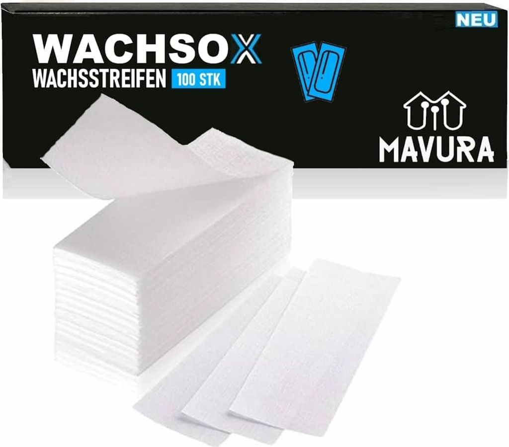 WACHSOX 100 Vliesstreifen Wachsstreifen Entharrungsstreifen Produktbild 