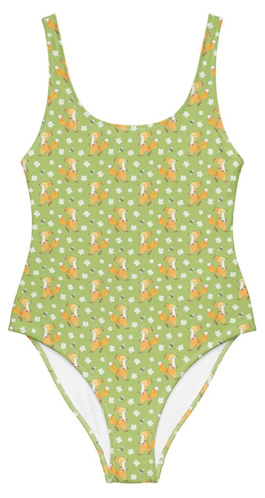 Mr. & Mrs. Panda Strandmode Fuchs Joggen Größe XL - Gold - Geschenk, Schwimmanzug, Damen-Einteiler, Badeanzug, Laufsport, Bademode, Luxus-Badeanz...
