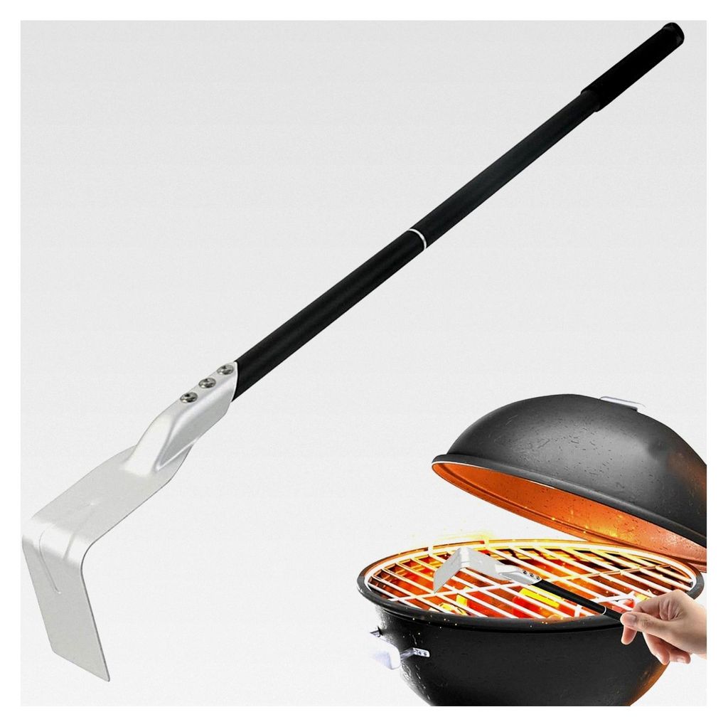 Ascheschaufel mit Haken – Holzkohlekessel für Pizzaofen, Ascherechen, Grillreiniger, Schaber für Kamin, Herd, Grill