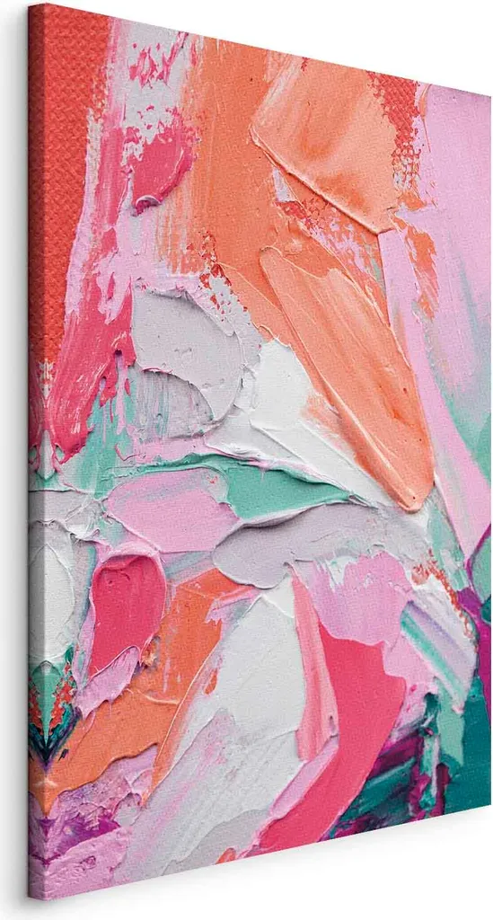 Quadro su tela - Colori energici - Composizione astratta con colori intensi 80x120 cm Astratto a-B-10127-b-a