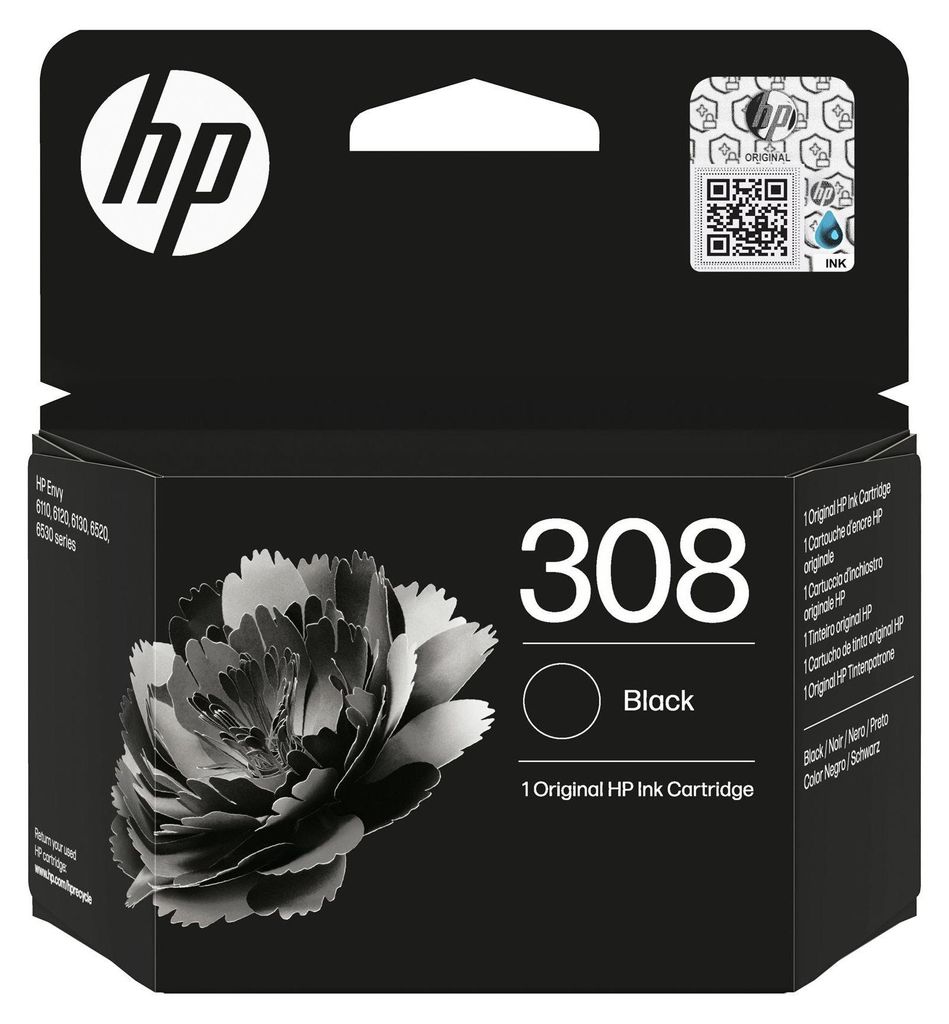 HP 308 - Schwarz - Originale - Scatola - Tintenpatrone Immagine del prodotto 