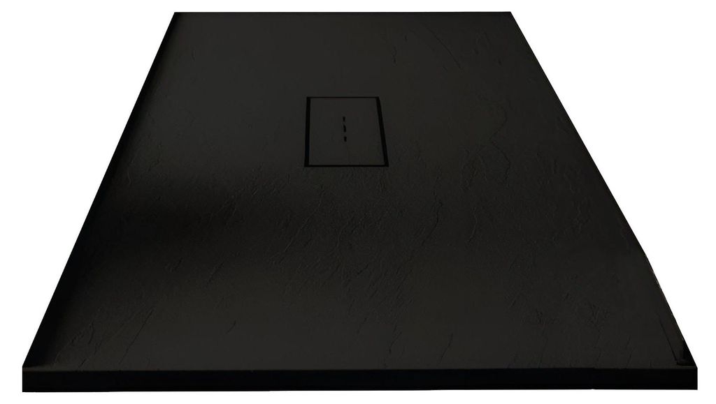 Mineralguss-Duschwanne extra flach VIC SCHWARZ 80x200 cm