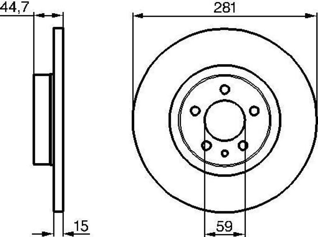 Disque de Frein Haute Qualité BOSCH 0986478668 Longue Durée Alfa 156