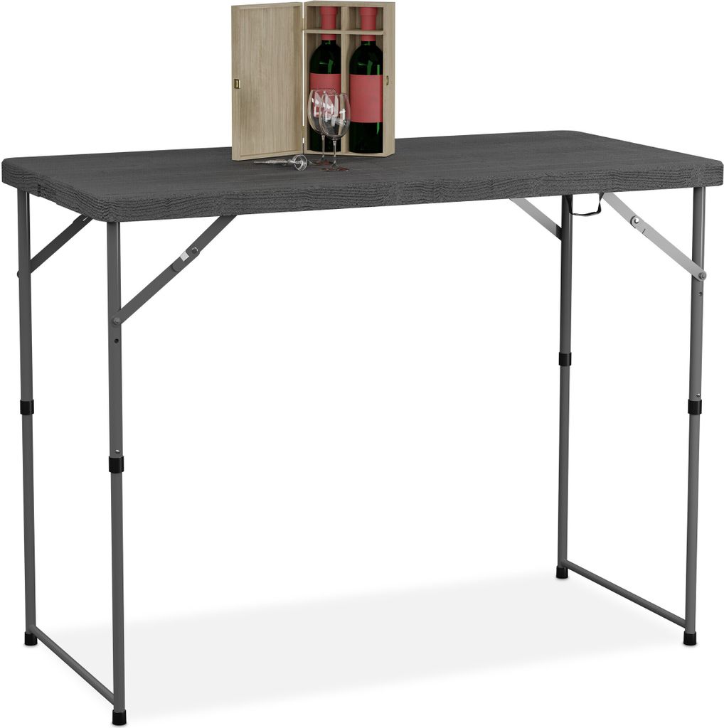 relaxdays Gartentisch klappbar höhenverstellbar