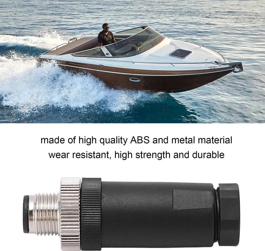 Cavo NMEA 2000 M12 A 5 Pin IP67 – 0,5 M Con Connettore A T, Per Reti Marine Lowrance E Simrad