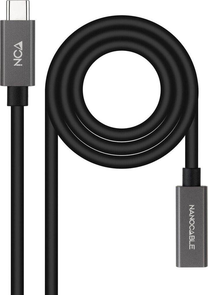 USB-C-Kabel NANOCABLE 10.01.4401 Schwarz 1 m