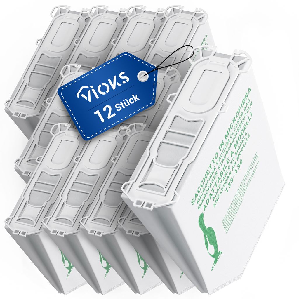 Staubsaugertüten Set 12x Staubsaugerbeutel Vliesbeutel für Produktbild 