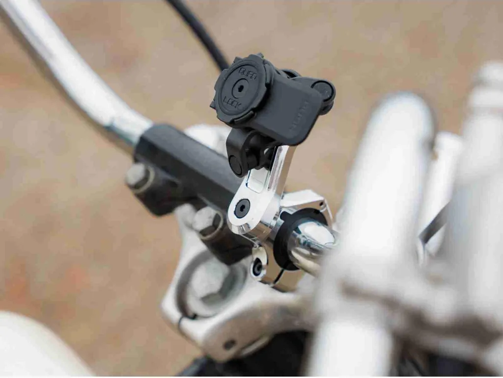Support Moto Quad Lock Chrome avec Verrouillage de Sécurité Double Étage