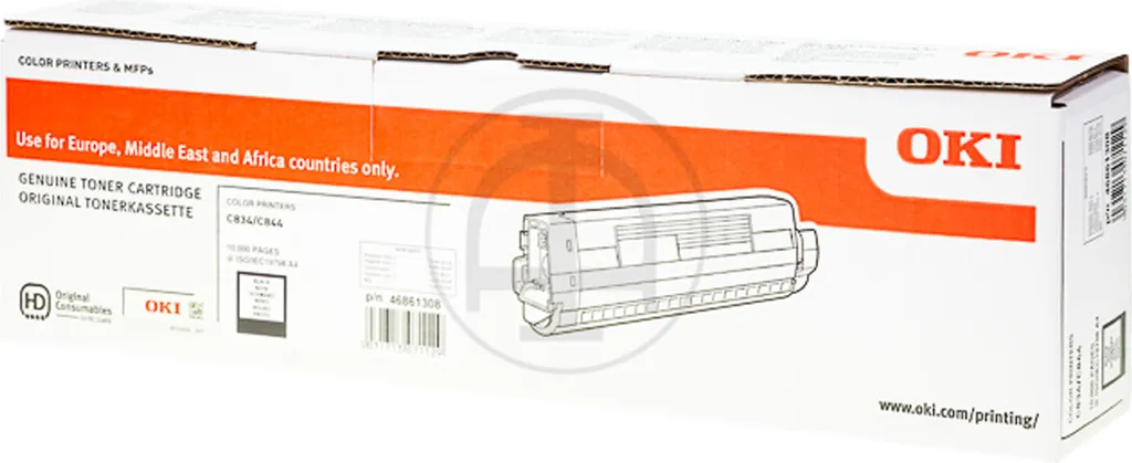 OKI 46861308 Toner Nero Originale per Stampanti C834 e C844 - 4