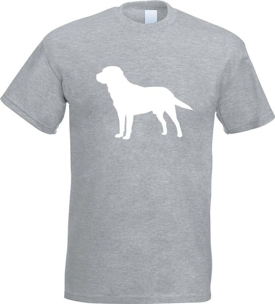 Kiwistar - T-Shirt - Graumeliert - Labrador Hund Retriever Motiv Bedruckt Funshirt Design Print - mit Motiv Bedruckt - Funshirt Design - Sport - Fr...