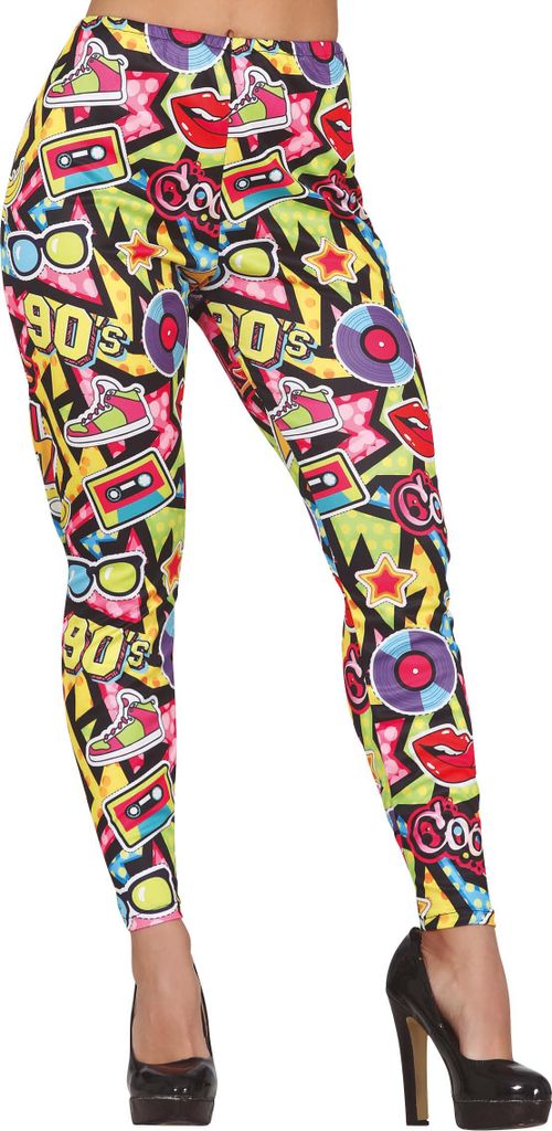 90's Legging Multicolour Print L Produktbild 
