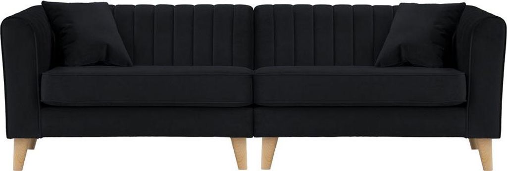 4-Sitzer Sofa Mary in der Mitte verbunden-Velluto 20-like oak