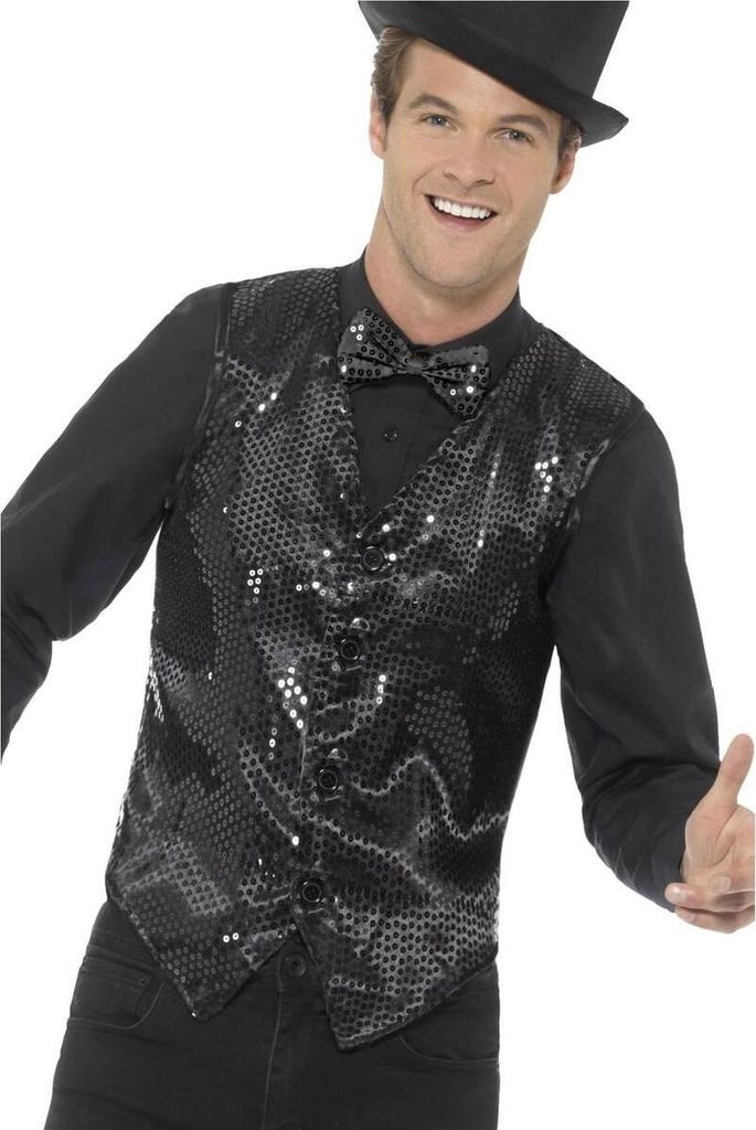 Smiffys - Kostüm-Weste für Herren/Damen Uni SM2709 (M) (Schwarz)
