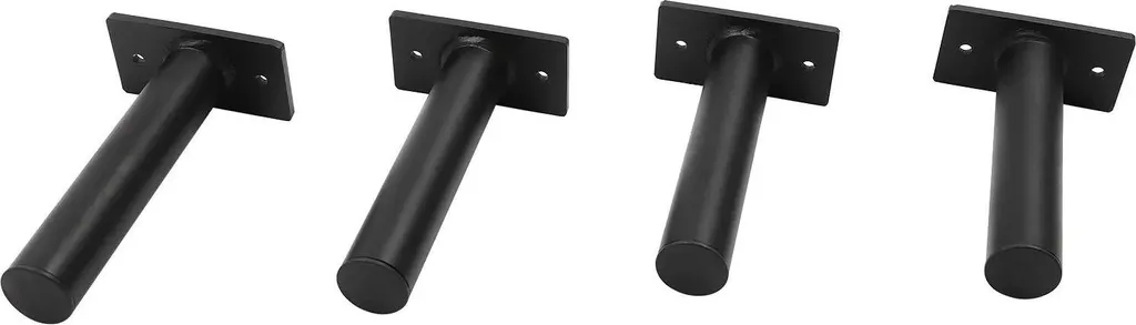 Support mural disques haltères gain de place Lot de 4 Noir Mat 80kg - 10