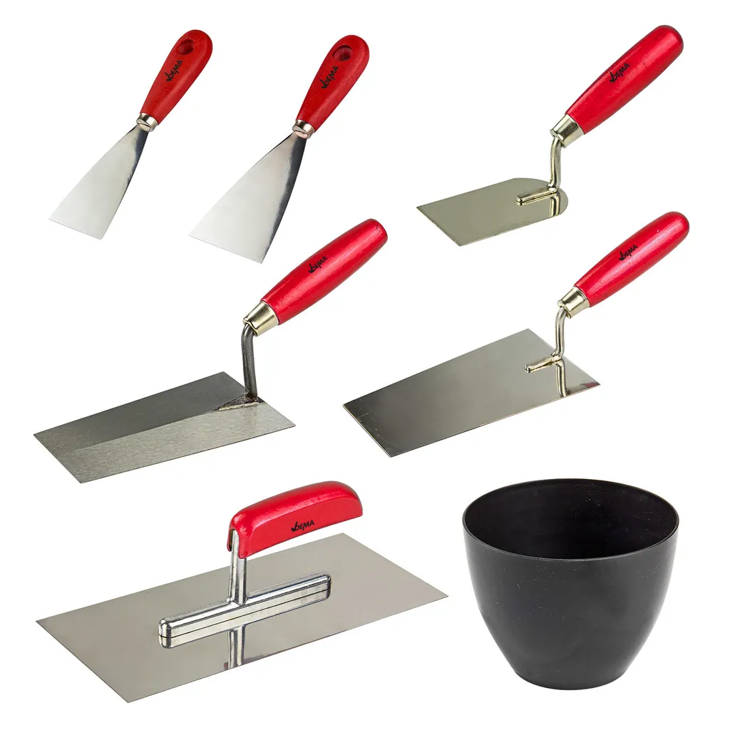 Set 7 pezzi per muratori e piastrellisti