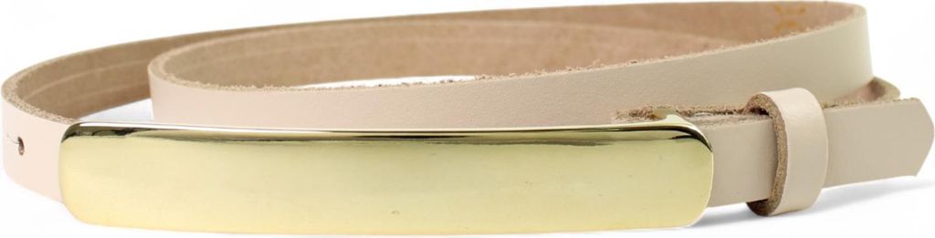 FRONHOFER 1,2 cm schmaler Damengürtel mit langer goldener Gürtelschnalle 18774