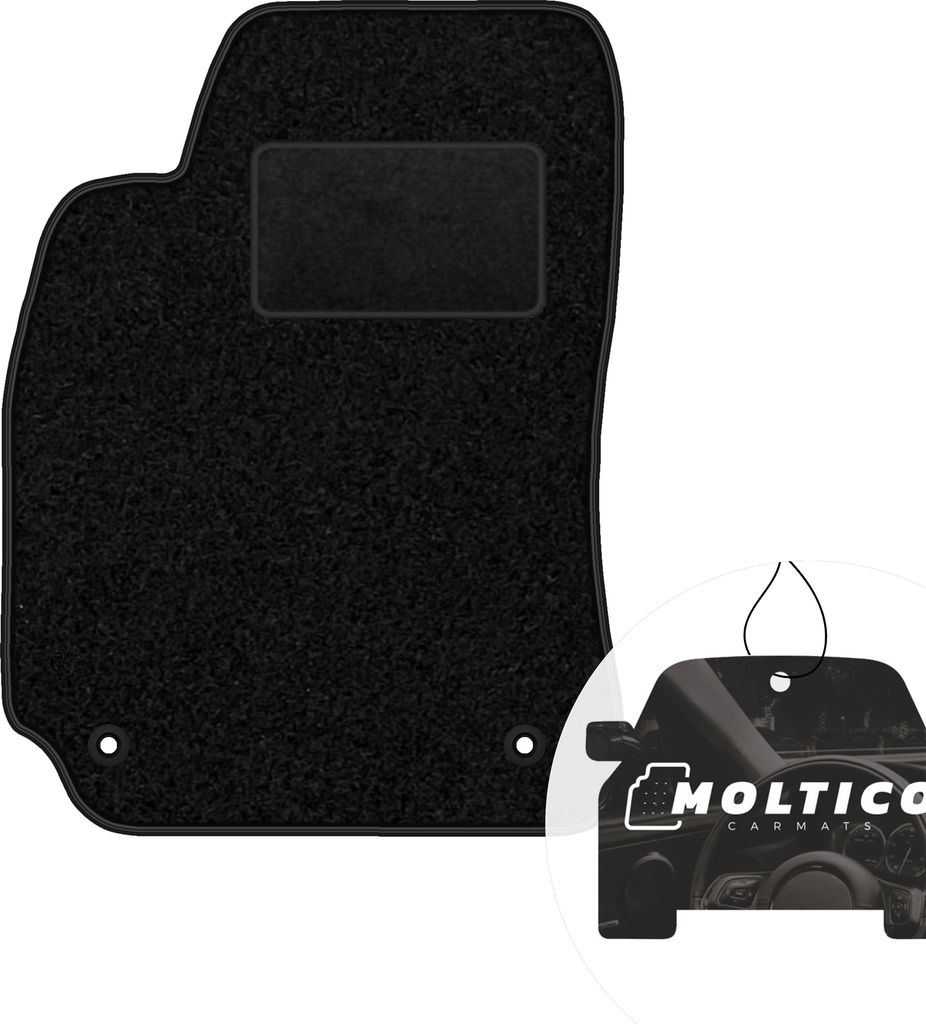 moto-MOLTICO Fahrer Fußmatte Auto Velours Fahrerseite Autoteppiche Schwarz Fahrermatte 1-teilig passend für VW Passat B5 1996-2000