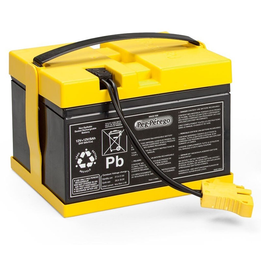 ORIGINAL PEG PEREGO BATTERIE 24V - 12Ah / 24 V - 12 Ah GELB Produktbild 
