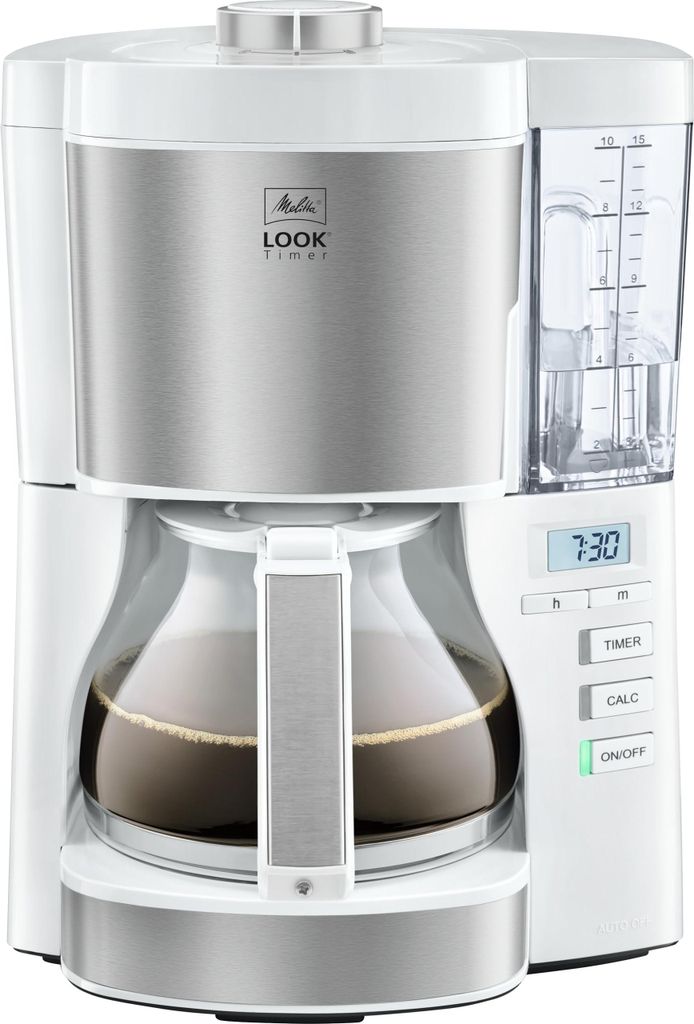 Melitta 6766590, Filterkaffeemaschine, Gemahlener Kaffee, 1080 W, Weiß