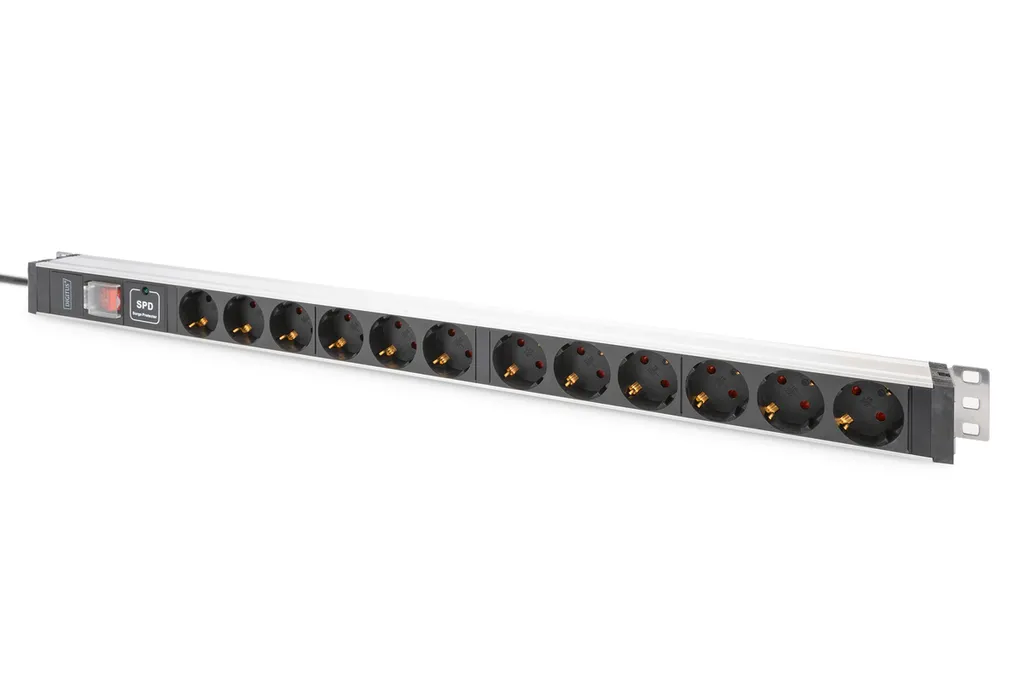 Unité de distribution d'énergie DIGITUS 12 prises pour baie réseau 19"