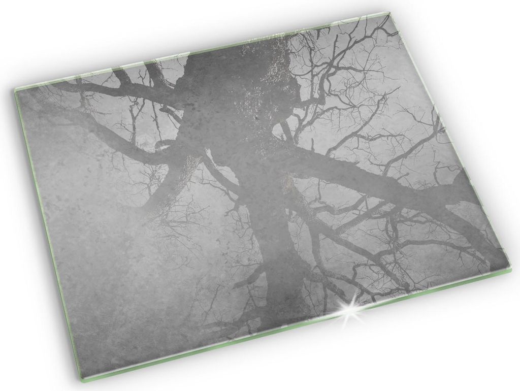 Unterlage für Kerzen Minimalistisch Glas Gummifüße - 52x40 cm - Betonbeschaffenheitshintergrund