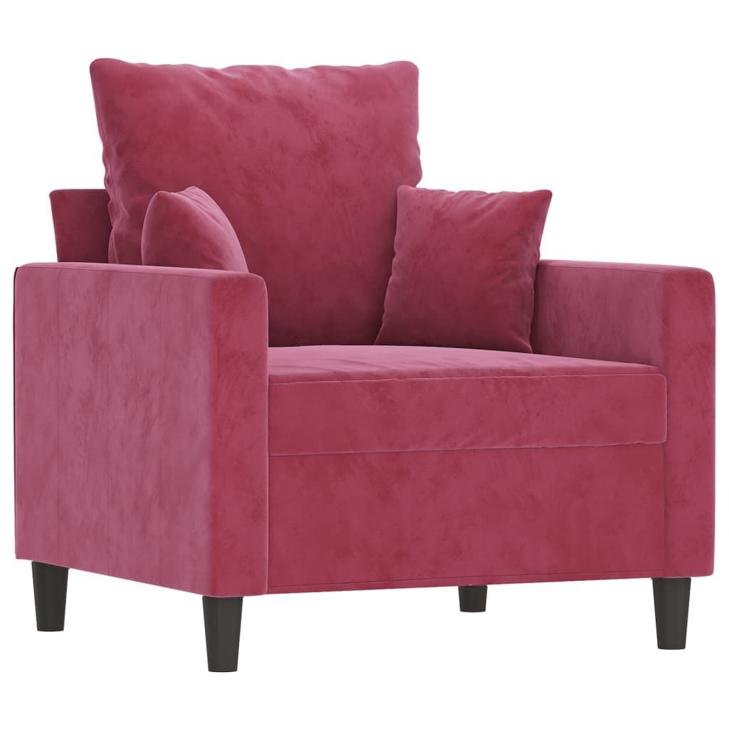 "SALE 2026"Relaxsessel - elegantes Design - Couchsessel - Einzelsofa - Weinrot 60cm Samt - 78x77x80cm - Klassische Sofas DEMöbel995968