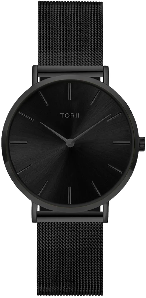 Montre analogique femme noire TORII au style minimaliste chic B34BS
