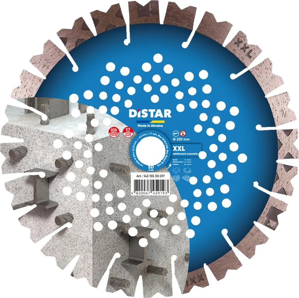 Disque diamant professionnel CONCRET 230 DISTAR pour scies et béton