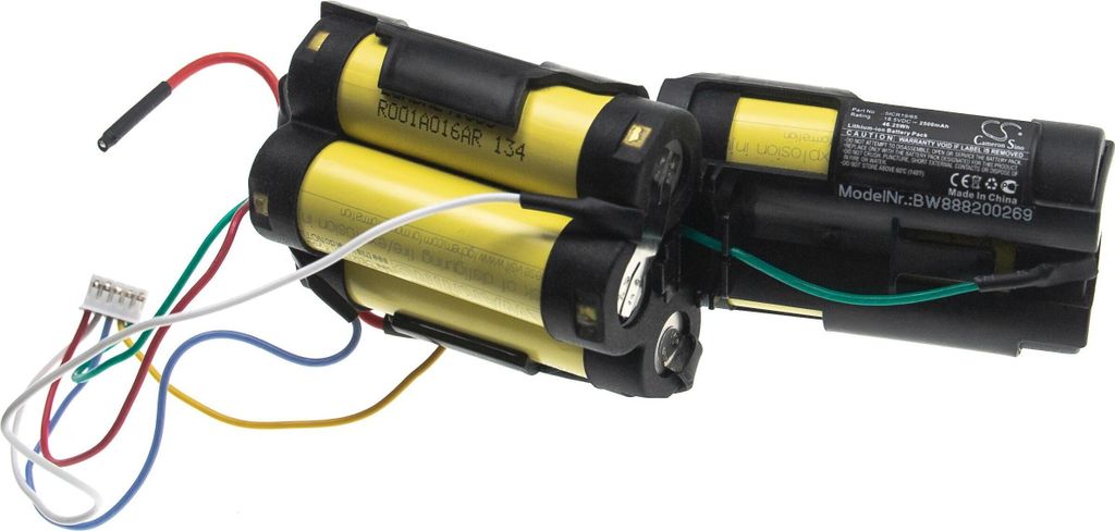 vhbw Akku kompatibel mit Philips FC6168, FC6404, FC6405, FC6169, FC6171, FC6763 Staubsauger (2500 mAh, 18,5 V, Li-Ion)