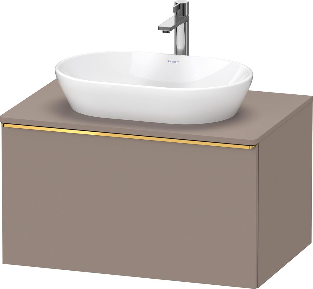 Duravit D-Neo, Konsolenwaschtischunterbau wandhängend, 800x459x550mm, 1x Auszug, mit Griff Gold poliert, DE4947034430000