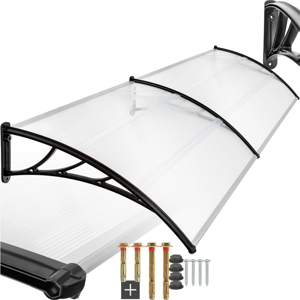 tectake® Vordach in Bogenform 300 x 93 cm Produktbild 