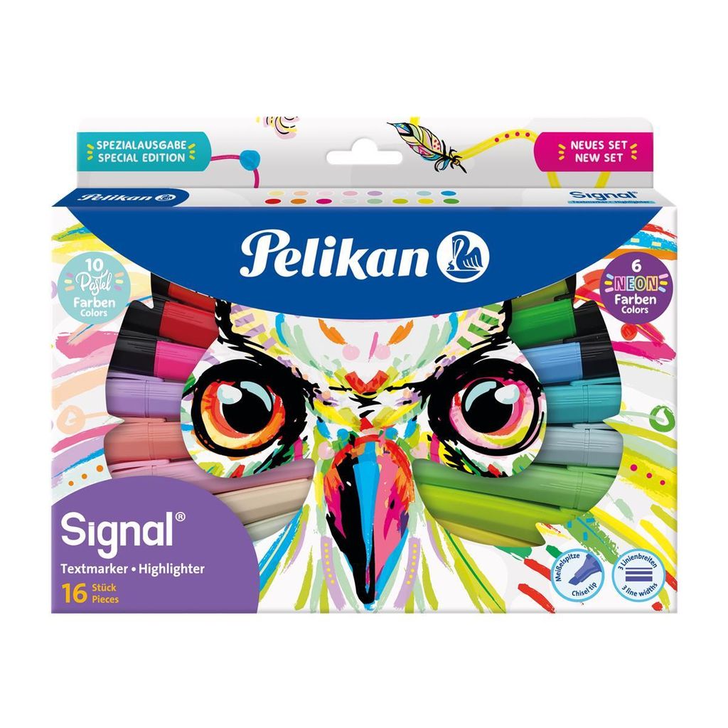 Pelikan Textmarker Signal farbig sortiert 16 St. Produktbild 