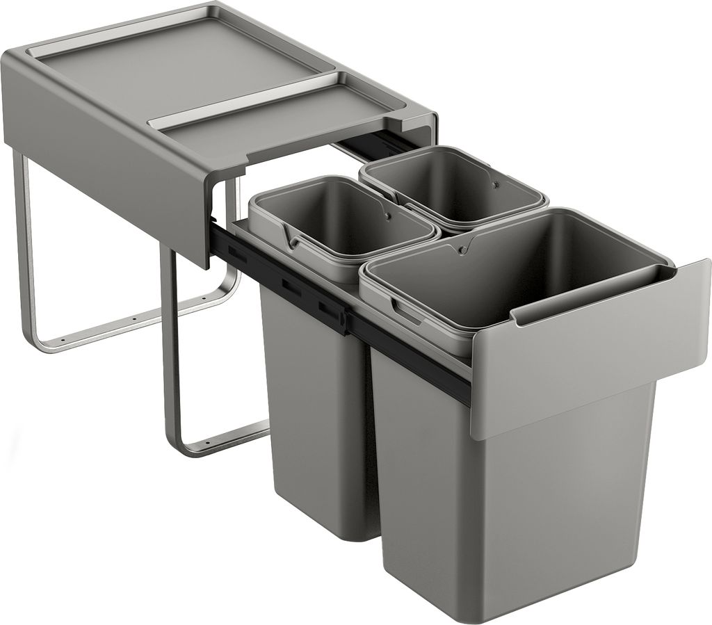SVITA EMCombo40 Einbaumülleimer 40L (2x10L+20L) 3 Fächer Produktbild 