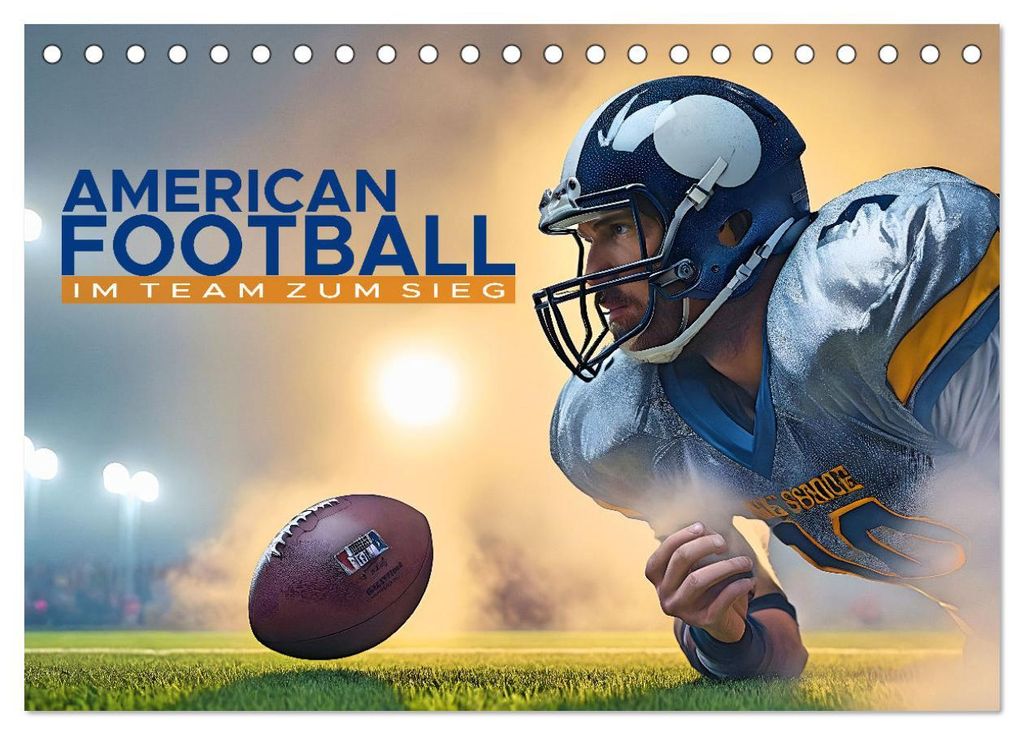American Football - im Team zum Sieg (Tischkalender 2027 DIN A5 quer), CALVENDO Monatskalender