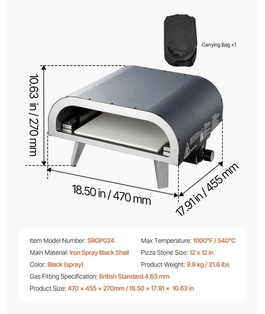 Four à pizza 538°C à chauffe rapide, cuisson 60s, format compact 30cm - 2